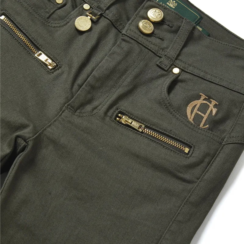 Holland Cooper Biker Jean - Hunter Green-1